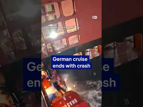 Gust of wind causes a ship collision | DW News