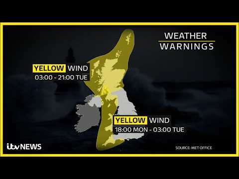 Fresh warnings issued as strong winds and heavy rain forecast