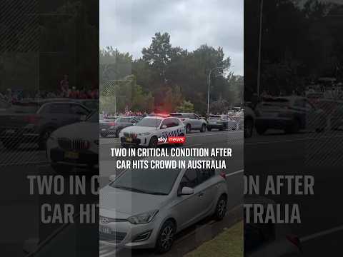 Two in critical condition after car hits crowd in Australia