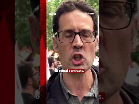 Protesters across Spain demand action over housing crisis. #BBCNews