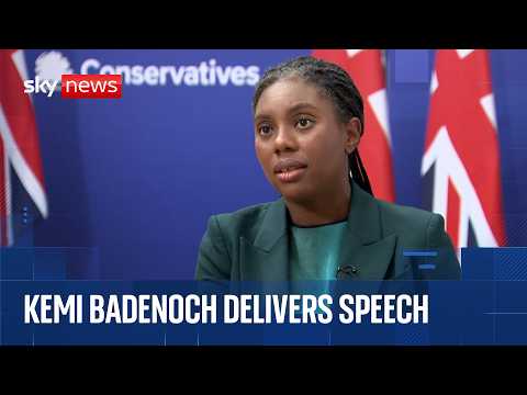 Kemi Badenoch delivers speech at party conference