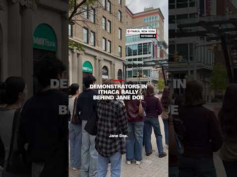 Demonstrators in Ithaca rally behind Jane Doe