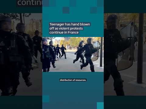 Teenager has hand blown off as violent protests continue in France
