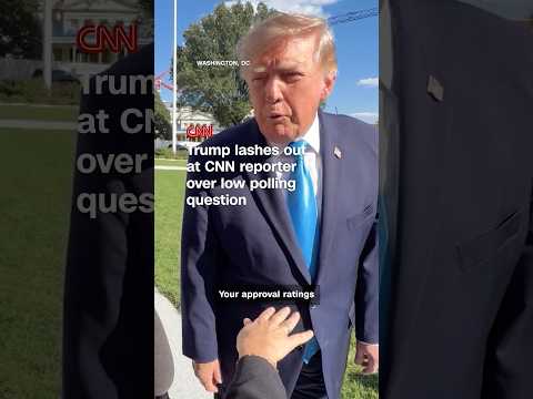 Trump lashes out at CNN reporter over low polling question