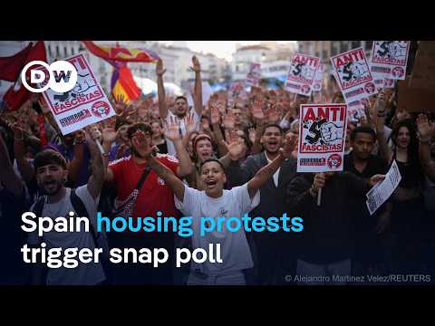 Popularity boost from housing protests prompts Spain’s leftwing leader to call snap vote | DW News
