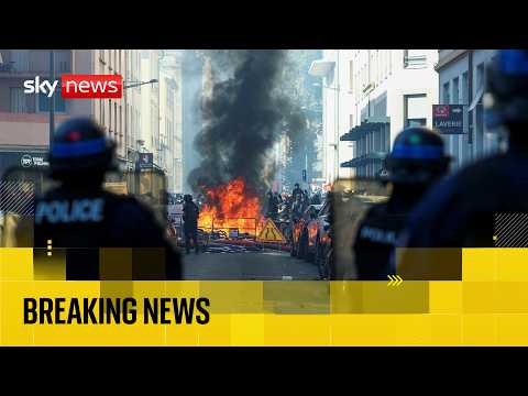 Thousands of French students storm streets over school conditions | Full Sky News coverage