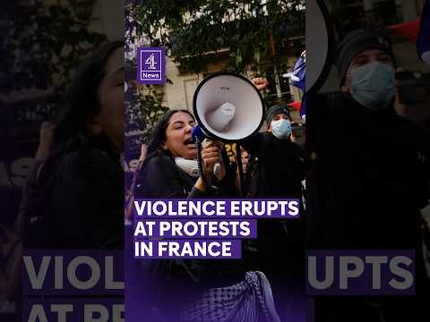 Violence erupts at protests in France