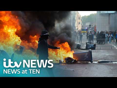 Student protests across France as schools blockaded and closed – Watch ITV News at Ten LIVE
