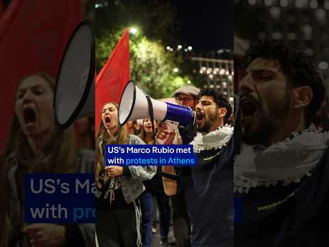 US Secretary of State Marco Rubio met with protests in Greece | DW News