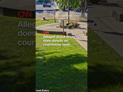 Alleged drunk driver does donuts on courthouse lawn