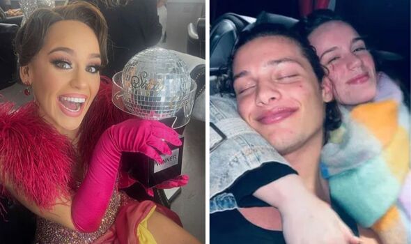 BBC Strictly’s Ellie Leach and Bobby Brazier share cuddles on cosy night out during tour