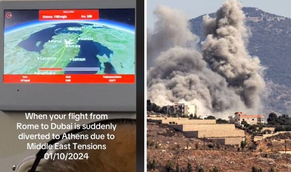 Moment Dubai flights are diverted 3,100 miles away as Middle East explodes