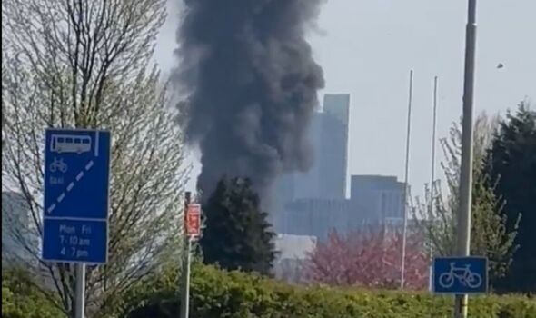 Salford fire LIVE: Smoke seen for miles after blaze erupts over ...
