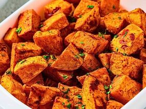 Sweet potatoes come out the oven crispy and never mushy if cooked with 1 natural item