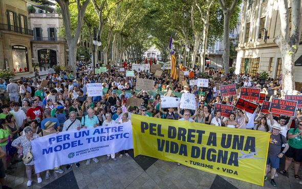 Majorca fury as 10,000-strong anti-tourism protest erupts to stop ‘another Magaluf’