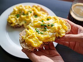 Scrambled eggs will taste perfect if you add one ingredient after cooking